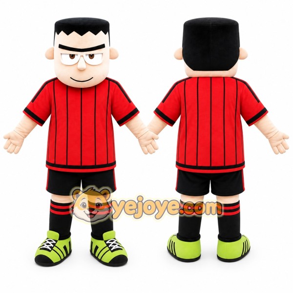 Red Striped Boy Mascot Costume