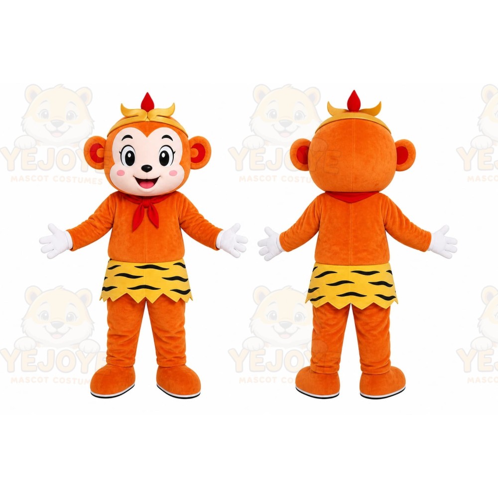 Orange Monkey Mascot Costume