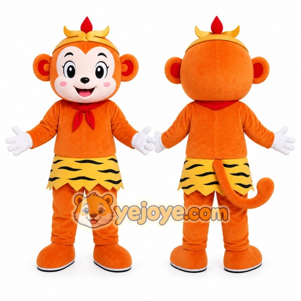 Orange Monkey Mascot Costume