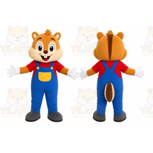 Chipmunk Overalls Mascot Costume
