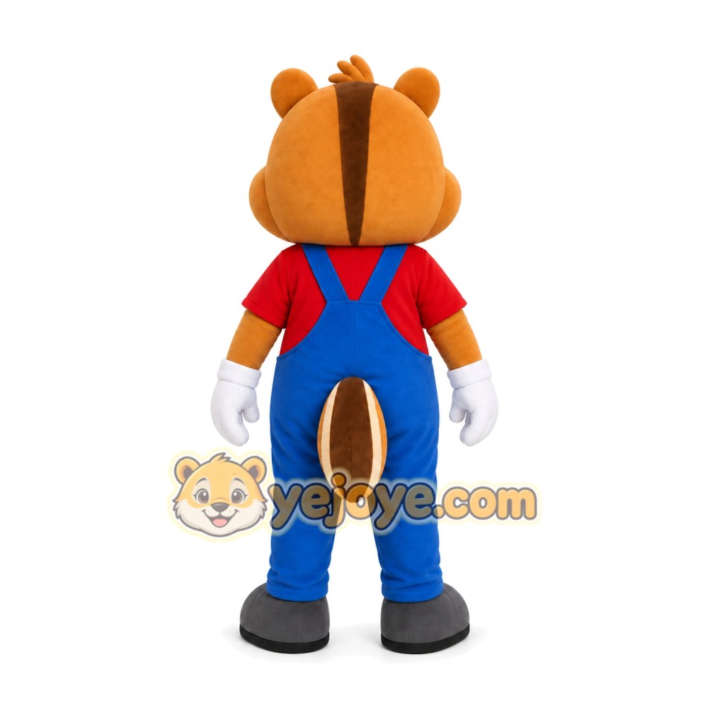 Chipmunk Overalls Mascot Costume Chipmunk Overalls Mascot Costume