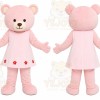 Pink Teddy Bear Dress Mascot Costume
