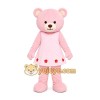 Pink Teddy Bear Dress Mascot Costume Pink Teddy Bear Dress Mascot Costume