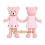 Pink Teddy Bear Dress Mascot Costume