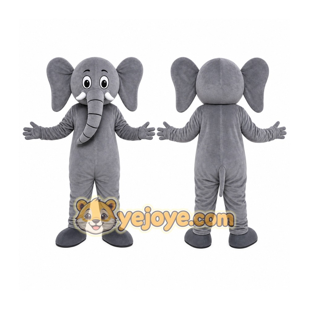 Gray Elephant Mascot Costume Gray Elephant Mascot Costume