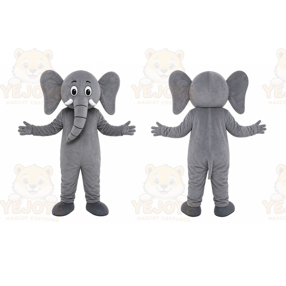 Gray Elephant Mascot Costume