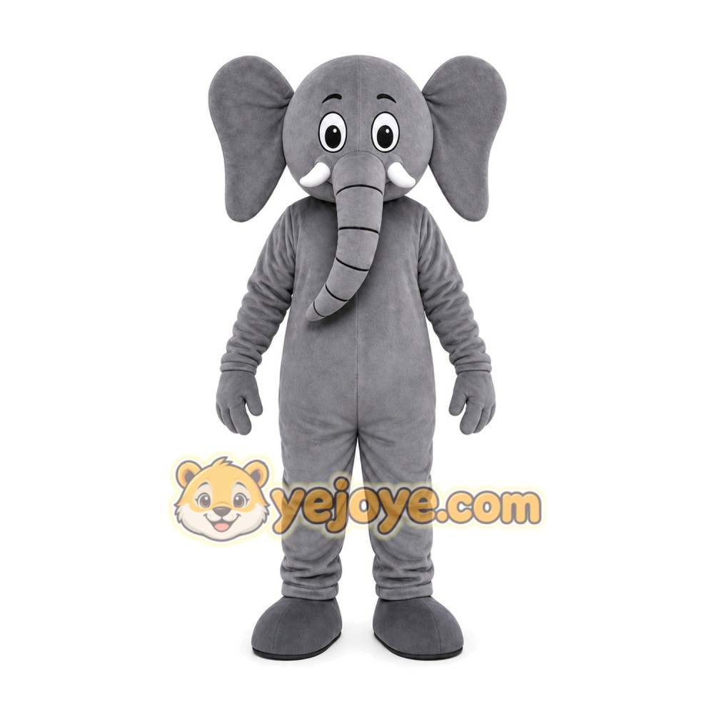 Gray Elephant Mascot Costume Gray Elephant Mascot Costume