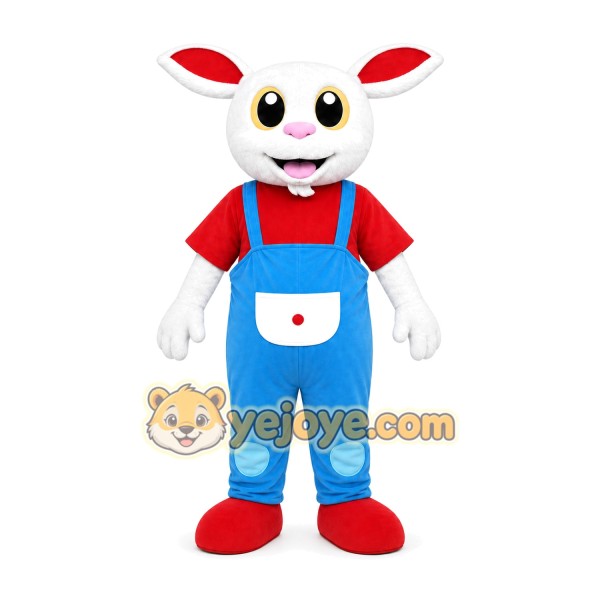 Red Overalls Bug Mascot Costume Red Overalls Bug Mascot Costume