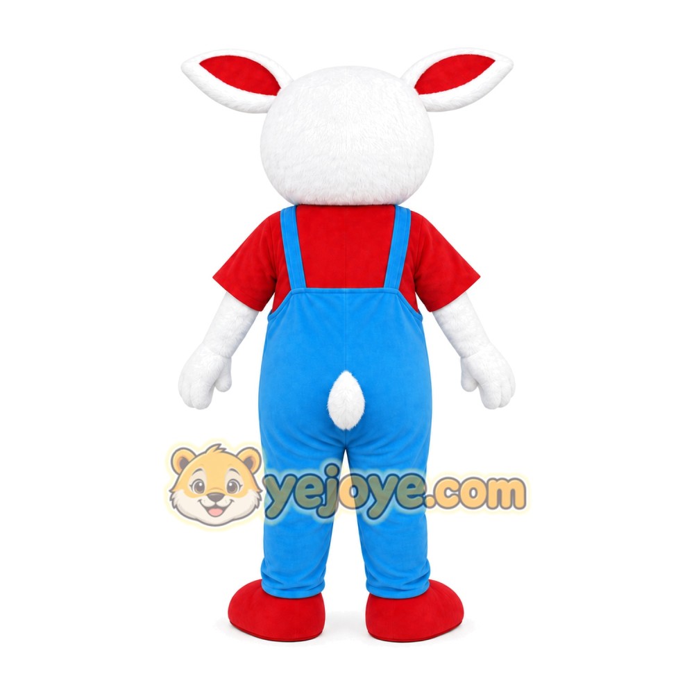 Red Overalls Bug Mascot Costume Red Overalls Bug Mascot Costume