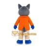 Gray Wolf Orange Coat Mascot Costume