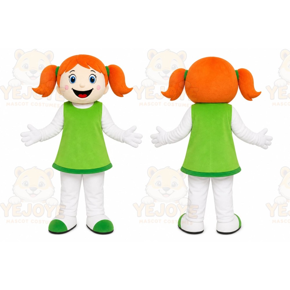 Orange Hair Girl Mascot Costume