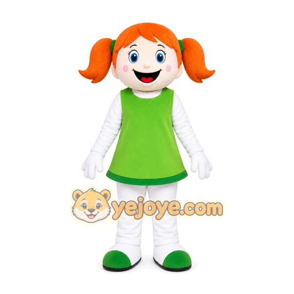 Orange Hair Girl Mascot Costume