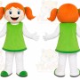 Orange Hair Girl Mascot Costume
