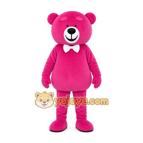 Pink Bear Mascot Costume