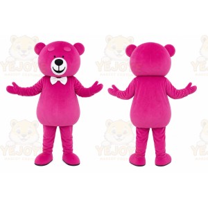Pink Bear Mascot Costume