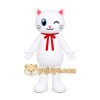 White Cat Scarf Mascot Costume White Cat Scarf Mascot Costume