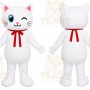 White Cat Scarf Mascot Costume