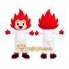 Red Flame Boy Mascot Costume