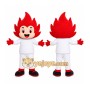 Red Flame Boy Mascot Costume