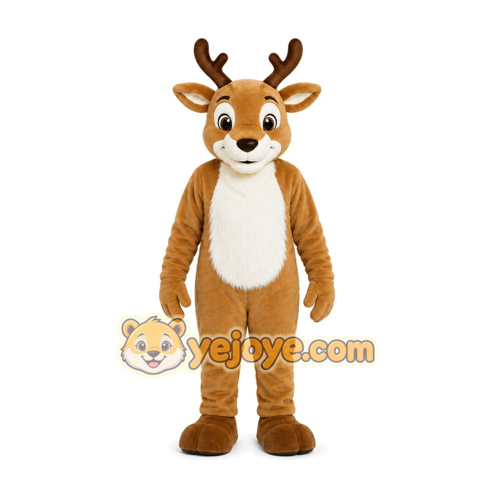 Brown Reindeer Mascot Costume Brown Reindeer Mascot Costume