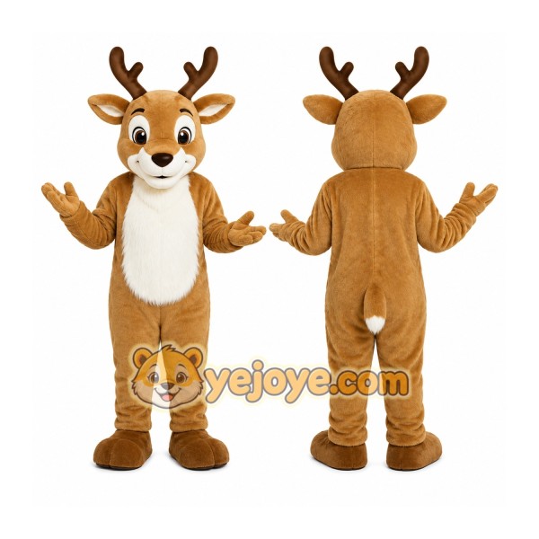 Brown Reindeer Mascot Costume