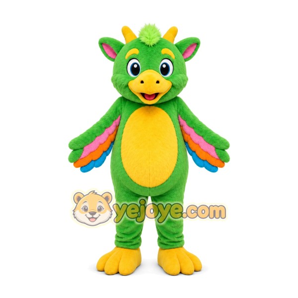 Green Dragon Mascot Costume