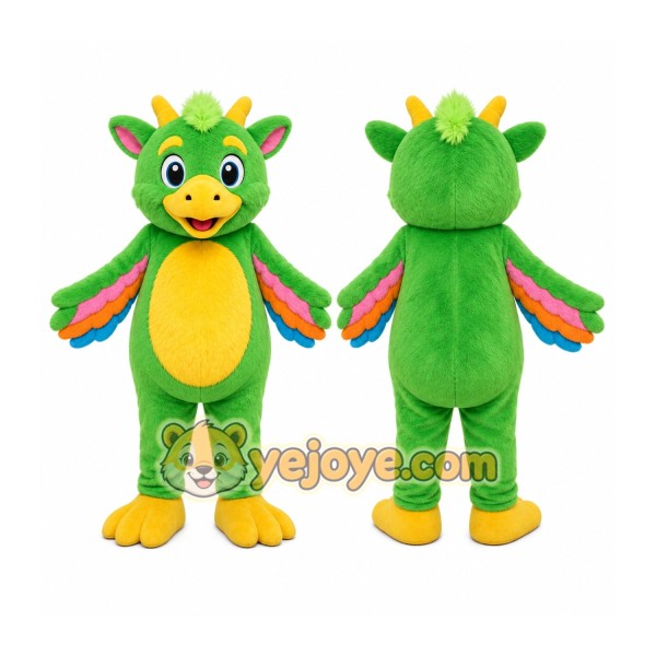 Green Dragon Mascot Costume