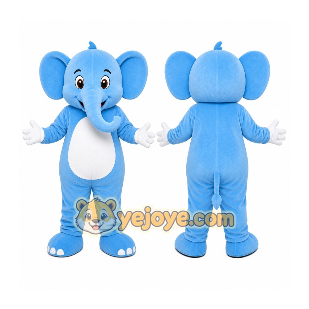 Blue Elephant Mascot Costume Blue Elephant Mascot Costume