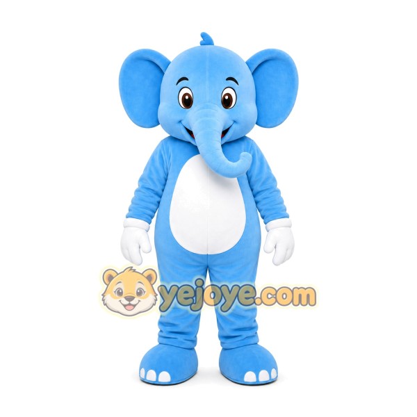 Blue Elephant Mascot Costume