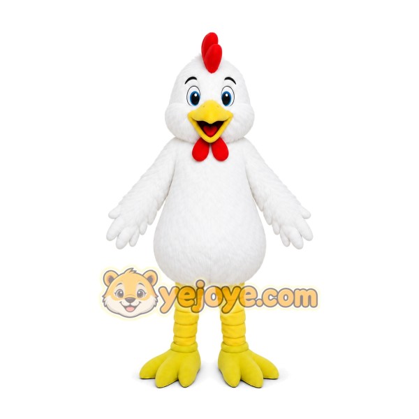 White Chicken Mascot Costume White Chicken Mascot Costume