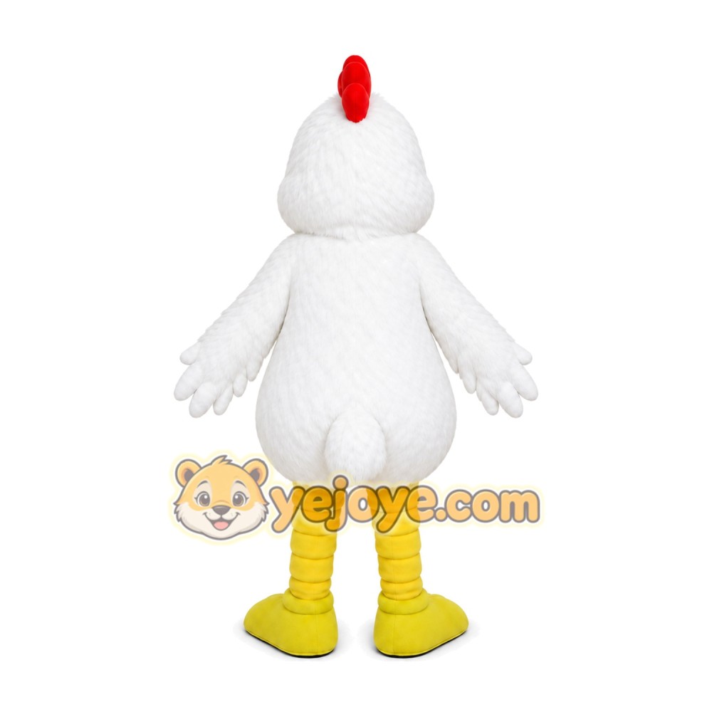 White Chicken Mascot Costume White Chicken Mascot Costume