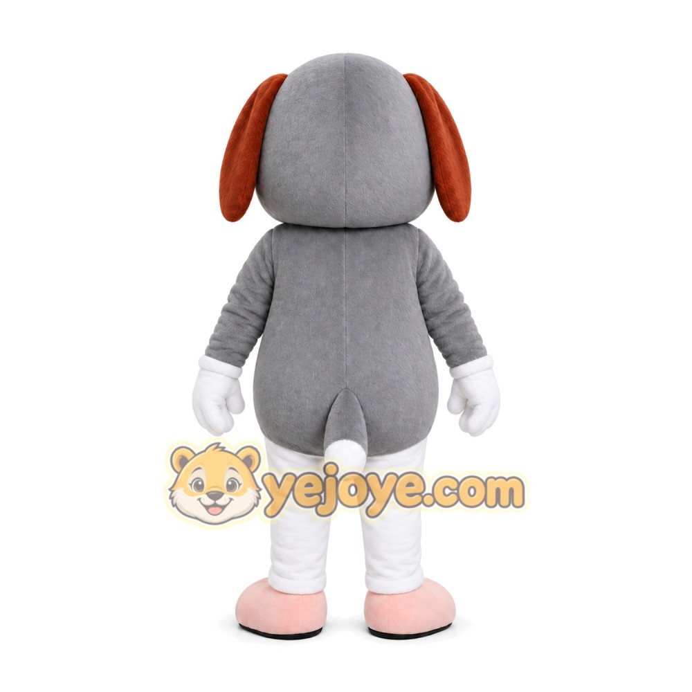 Gray Puppy Mascot Costume Gray Puppy Mascot Costume