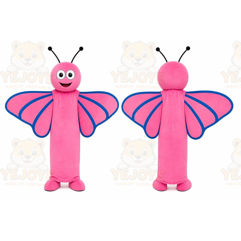 Pink Butterfly Mascot Costume