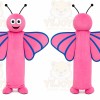 Pink Butterfly Mascot Costume