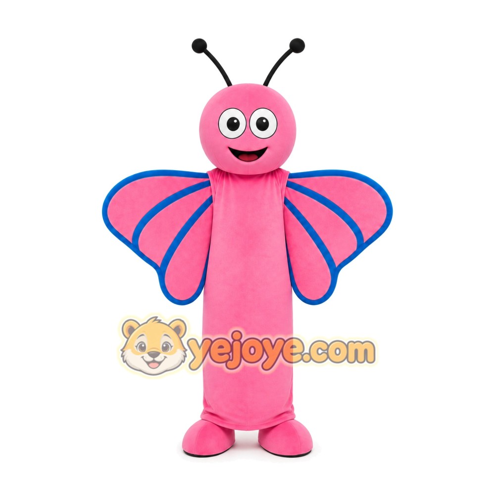 Pink Butterfly Mascot Costume