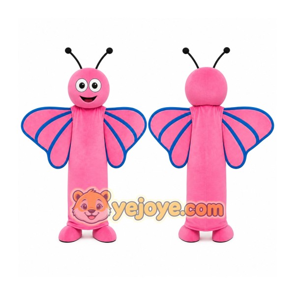 Pink Butterfly Mascot Costume
