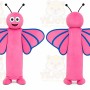 Pink Butterfly Mascot Costume