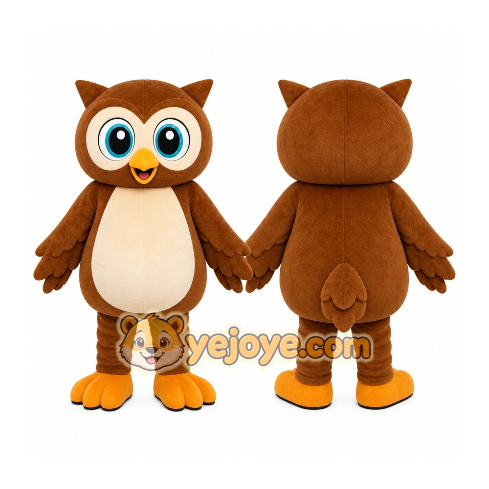 Brown Owl Mascot Costume