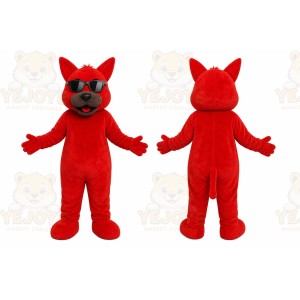 Red Cat Mascot Costume