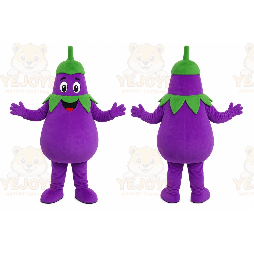 Purple Eggplant Mascot Costume