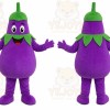 Purple Eggplant Mascot Costume