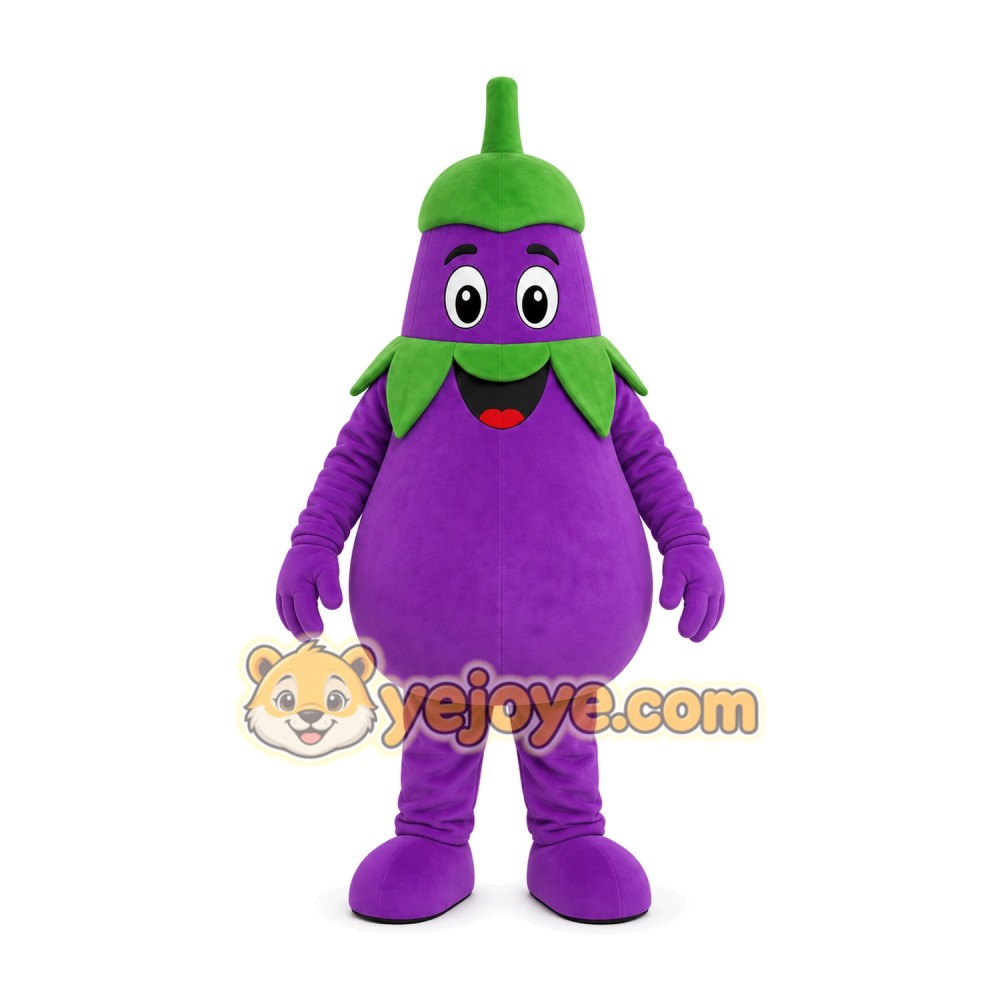 Purple Eggplant Mascot Costume Purple Eggplant Mascot Costume