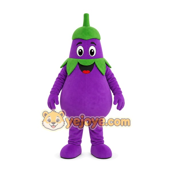 Purple Eggplant Mascot Costume Purple Eggplant Mascot Costume