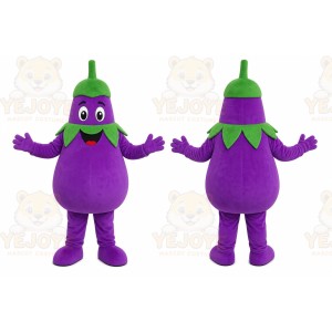 Purple Eggplant Mascot Costume