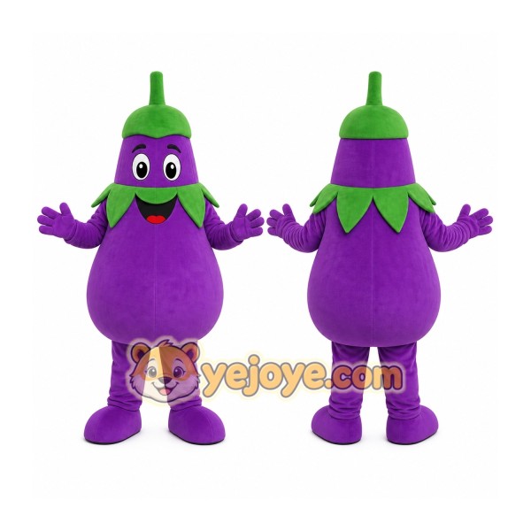 Purple Eggplant Mascot Costume