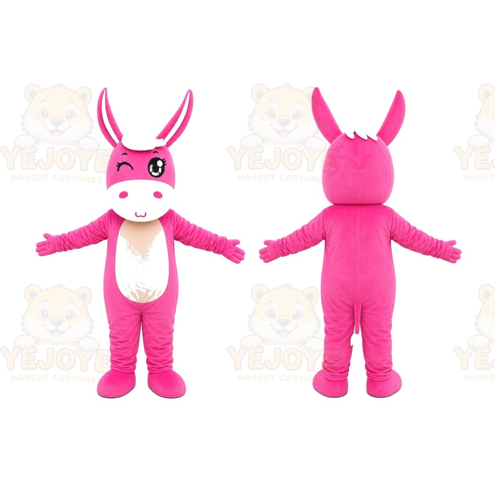 Pink Rabbit Mascot Costume