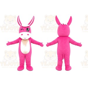Pink Rabbit Mascot Costume