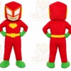 Red Superhero Box Mascot Costume