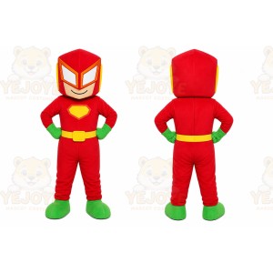 Red Superhero Box Mascot Costume