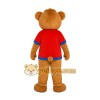 Brown Bear Red Shirt Mascot Costume Brown Bear Red Shirt Mascot Costume